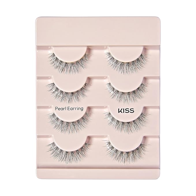 KISS The New Natural, False Eyelashes, 'Freckles', 12 mm, Includes 1 pair of lash, Contact Lens Friendly, Easy to Apply, Reusable Strip Lashes