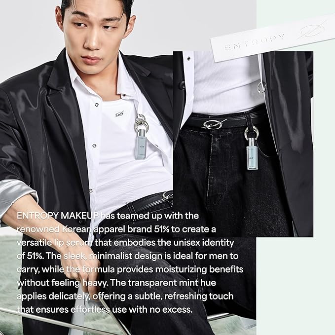 ENTROPY Makeup Charm Ultra Glossy Lip Serum, Nourish Lip Care with Amino Complex, Hydrating, Cooling Care, Non-Sticky, High Shine Finish, Crystal Clear