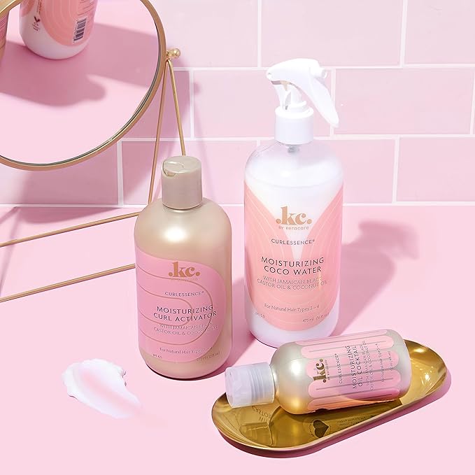 KeraCare Coconut Water - 16 oz - Light Hair Refresher Spray - Moisturizing and Hydrating - with Jamaican Black Castor Oil and Coconut Oil