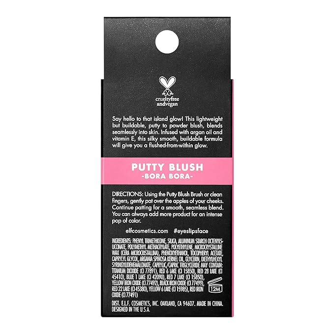 e.l.f. Putty Blush, Creamy & High-Pigment Formula For Bora Bora