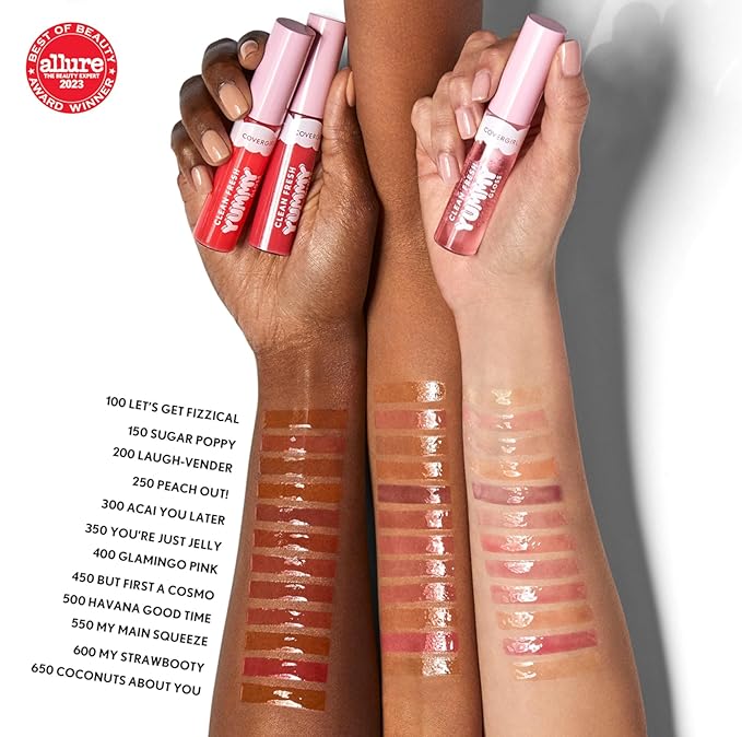 COVERGIRL Clean Fresh Yummy Lip Gloss, Sheer, Natural Scents, Vegan Formula - Youâ€™re Just Jelly