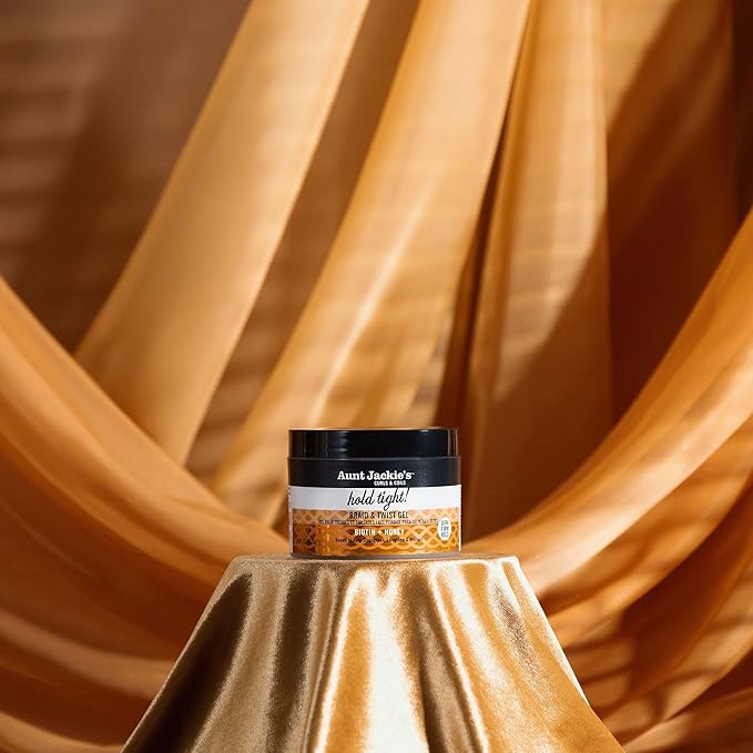 Aunt Jackie's Curls & Coils Biotin + Honey Hold Tight Braid & Twist Gel with Extra Firm Hold, 7.5 oz (Pack of 2)