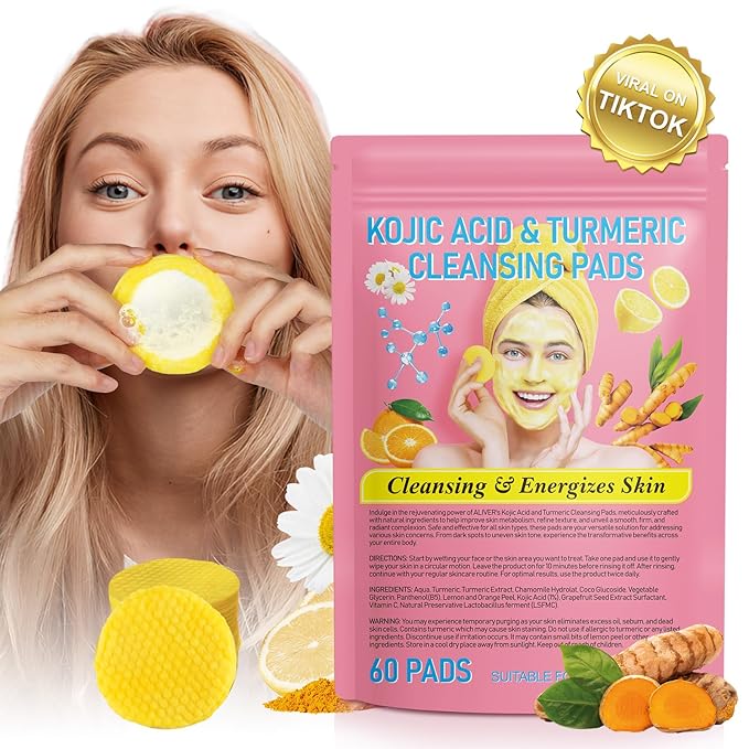 Turmeric face scrub pads, 60pcs