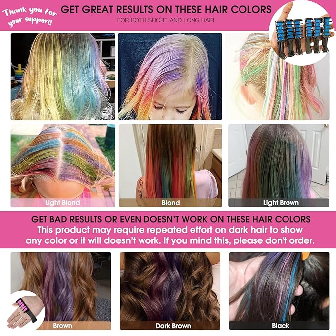 New Hair Chalk Comb Temporary