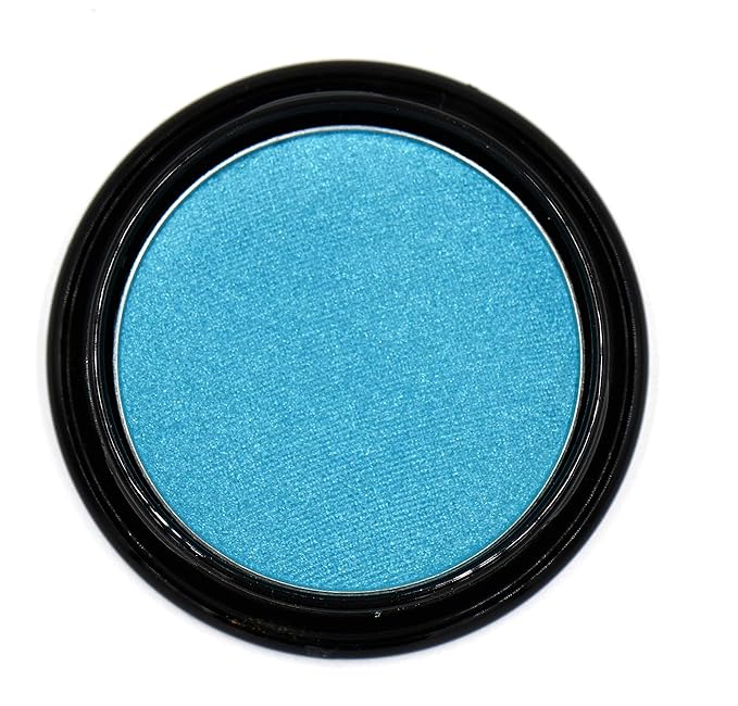 Peacock Neon Jewel Tone Blue Turquoise Teal Shimmer Pressed Powder Single Vegan Eyeshadow; Talc, Paraben & Cruelty Free