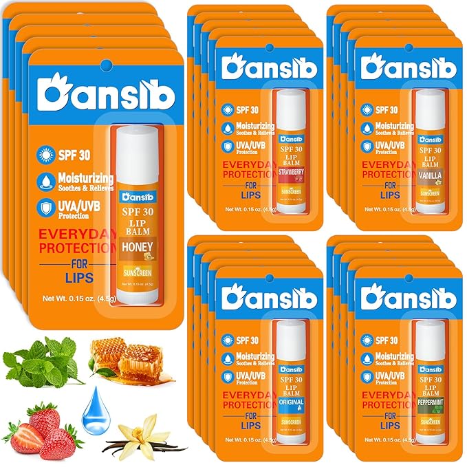 10 Pcs Sunscreen Lip Balms Bulk