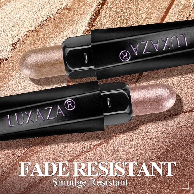 6PCS Cream Eyeshadow Stick Makeup Sets, Metallic And Matte Shimmer Eye Shadow Eye Brightener Stick Pencil Crayon, B06-Pink Ocean