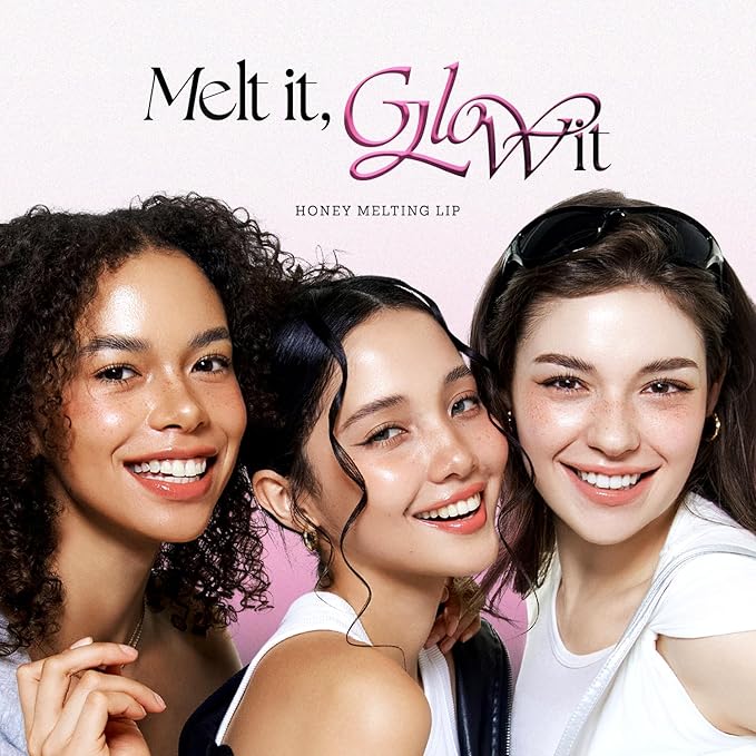 Nature Republic HONEY MELTING LIP GLITTER & PLUMPING (16 MIDNIGHT SPARKLE) SOFT LIP STICK Moisturizing Gloss, Volumizing formula, Color changing Sheer tint, Shine Glimmer Finish, korean make up