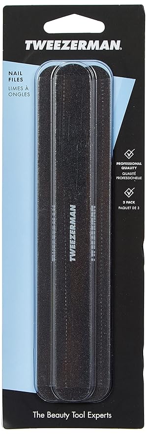 Tweezerman Professional Nail Files, 3 Count (Pack of 2)
