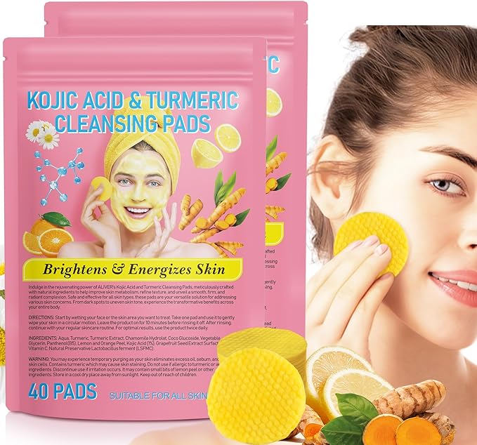 Turmeric cleansing pads,80pcs turmeric cleansing