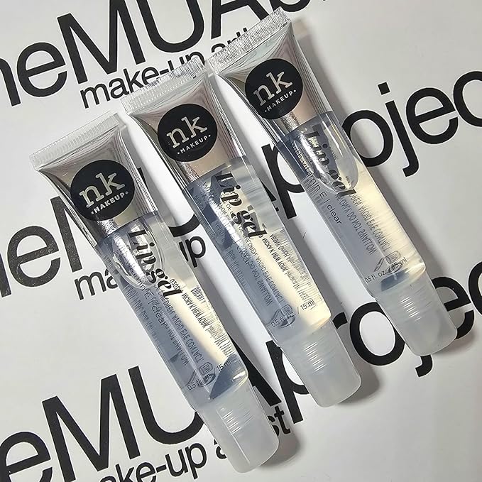 3 Pack Bundle of Clear Lip Gels - Hydrating Lip Glosses to nourish your lips with Vitamin E, Super Glossy and Thick.