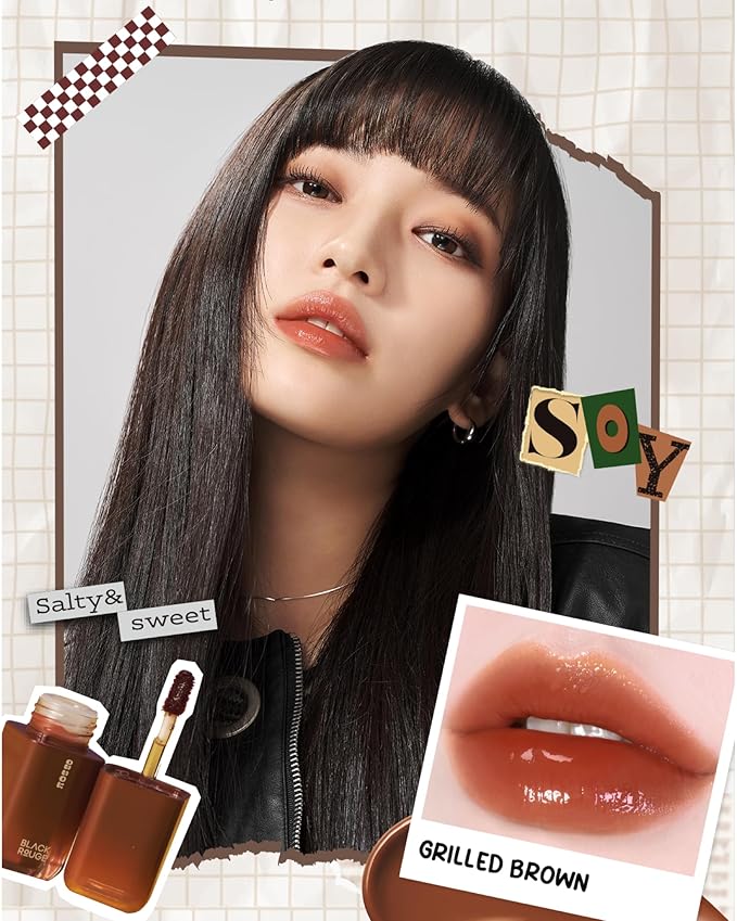 Glow Bokki Glossy Lip Tint, Korean Beauty (GB10 Grilled Brown, 4.1 grams)