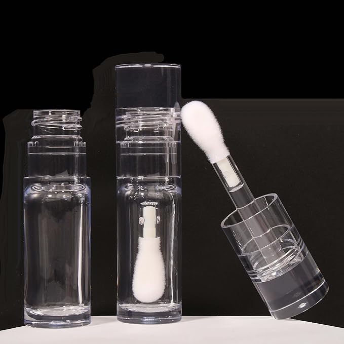 COSIDEA 18pcs Empty 5.5ml Round Clear PETG lip gloss tubes thick wand lipgloss tube container for lip oil