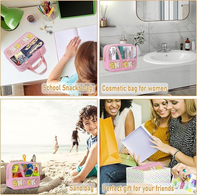 Chenille letter snacks bag zipper