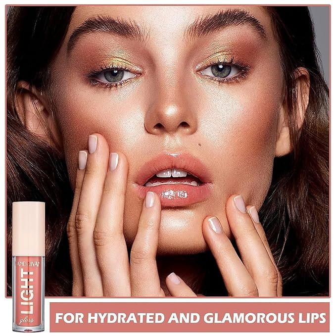 MAEPEOR Moisturizing Lipgloss Set 6PCS Smooth Hydrating Lip Gloss Neutral Nude Nourishing Glossy Lipgloss for Women and Girls (Moisturizing, 6PCS Set B)