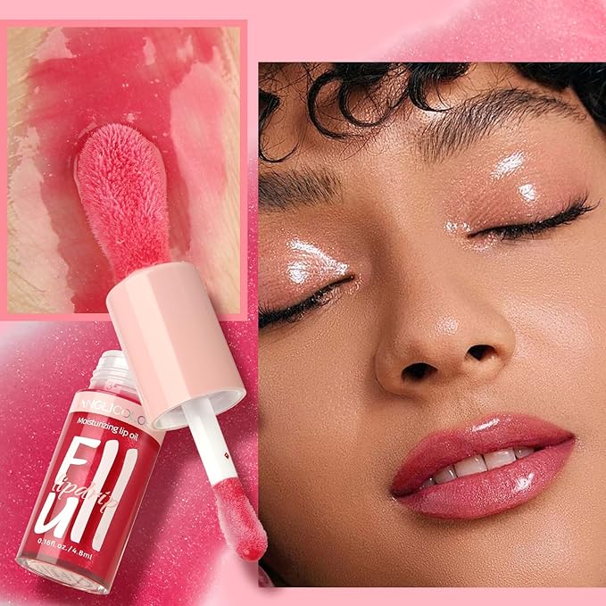 Lip Glow Oil Hydrating 6 Colors, Moisturizing & Glow