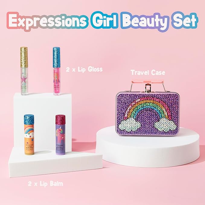 Expressions 5pc Rainbow Rhinestones Cosmetics Lip
