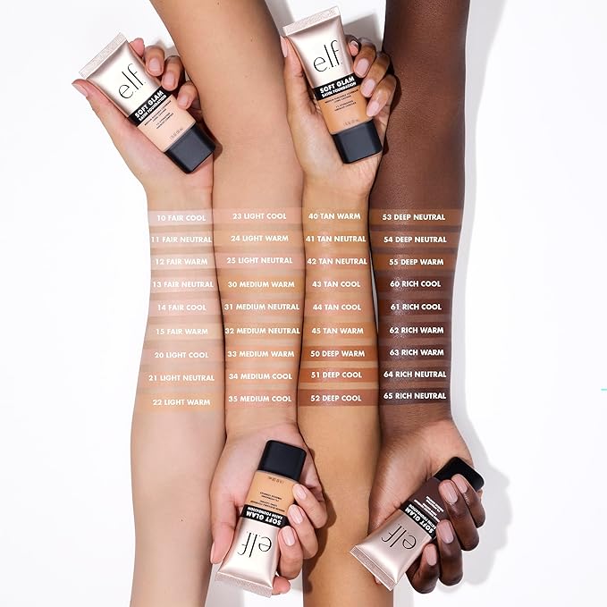 e.l.f. Soft Glam Foundation, Medium Coverage, Long-Lasting & Light Neutral