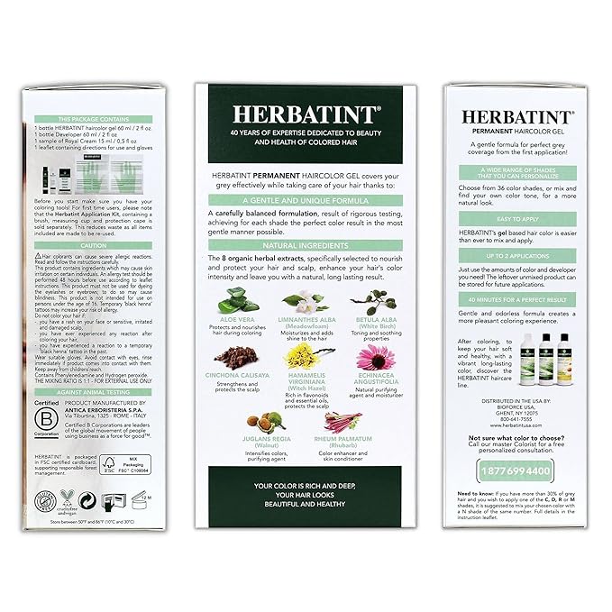Herbatint Permanent Haircolor Gel, 8R