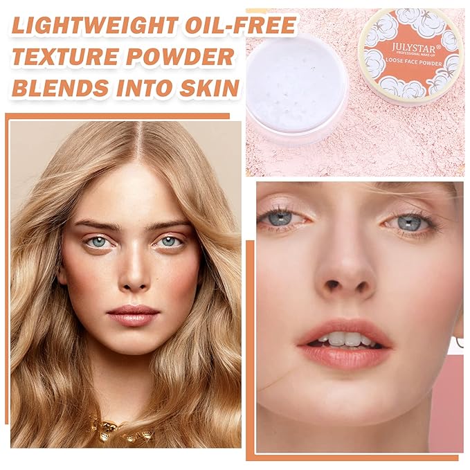 Pink Setting Powder Loose Face Powder Matte Soft