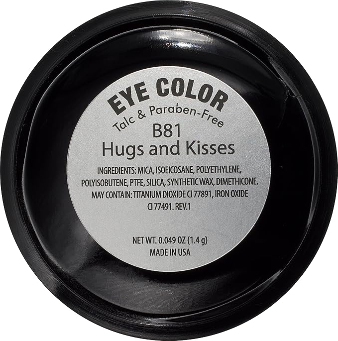 Hugs and Kisses Shimmering Muted Baby Cool Toned Pink Satin Pressed Powder Single Vegan Eyeshadow; Talc, Paraben & Cruelty Free