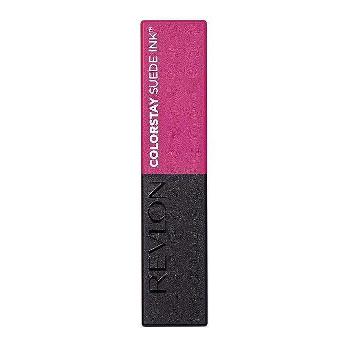 REVLON Lipstick, ColorStay Suede Ink, Built-in Primer, Infused with Vitamin E, Waterproof, Smudge-proof, Matte Color, 010 Tunnel Vision, 0.09 oz.