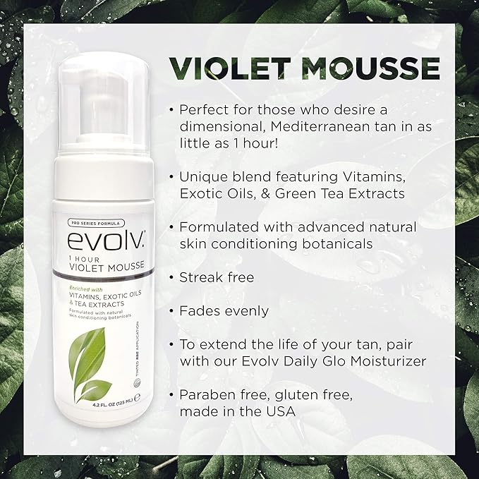 1 Hour Violet Mousse Vitamins, Exotic Oils & Tea Exts.