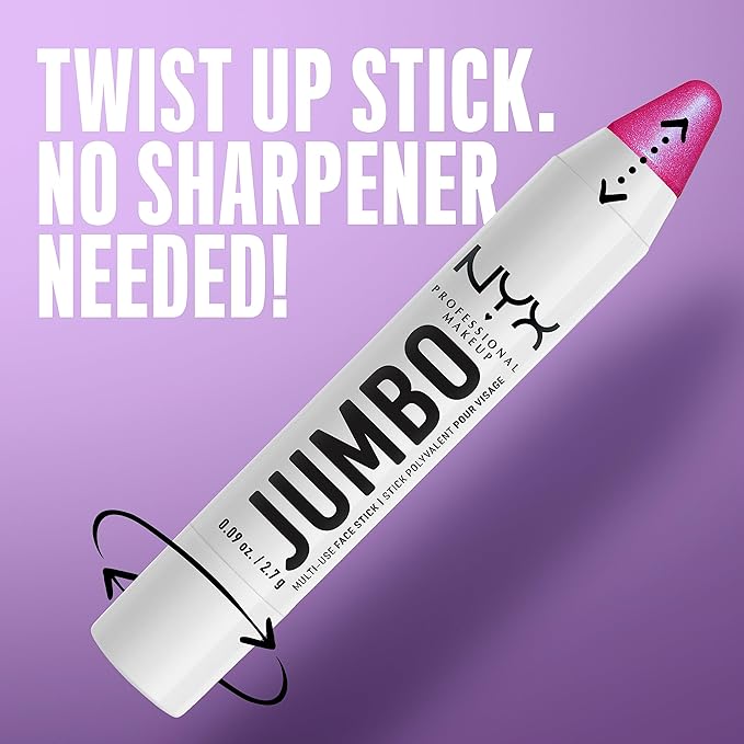 NYX PROFESSIONAL MAKEUP, Jumbo Multi-Use Face Highlighter Stick Blueberry Muffin