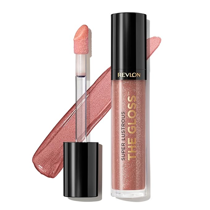 Revlon Super Lustrous Lip Gloss, Non-Sticky, Hydrating, High Shine Finish, Rosy Future, 0.13 oz