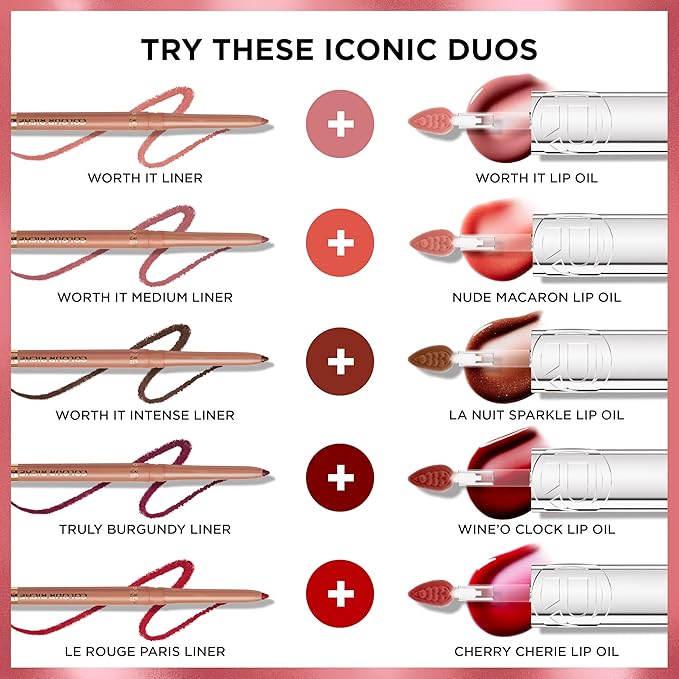 L'Oreal Paris Colour Riche Lip Liner Pencil, Creamy Pencil with Omega 3 and Vitamin E, 570 Worth It Intense, Brown Lip Liner, 0.01 Oz