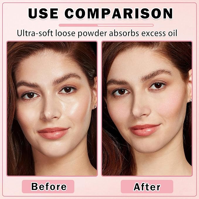 Pink Setting Powder Loose Powder Shimmer Finishing Powder Face