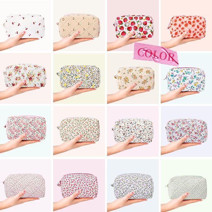 Soidram cute makeup bag quilted