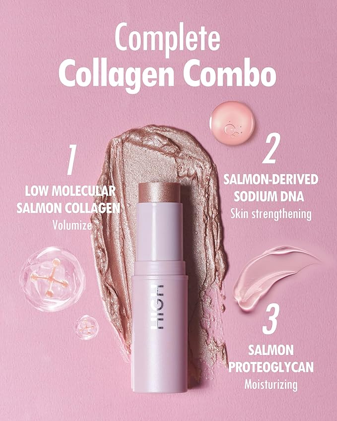 KAHI Highlighter - Skin-Illuminating Highlighter Makeup Stick | Long-lasting Pink Highlighter Makeup | Korean Highlighter Stick for Aging-Lines Improvement | Moisturizing Highlight Stick (0.32 fl oz)