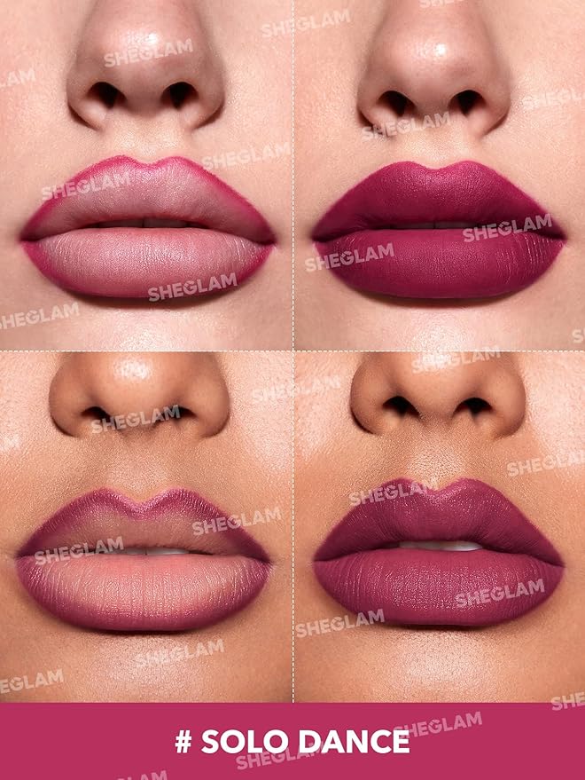 SHEGLAM Lip Liner Creamy Matte Pencil High Pigment Not Easy to Fade Silky Smooth Matte Contour Tint Lip Makeup-Solo Dance