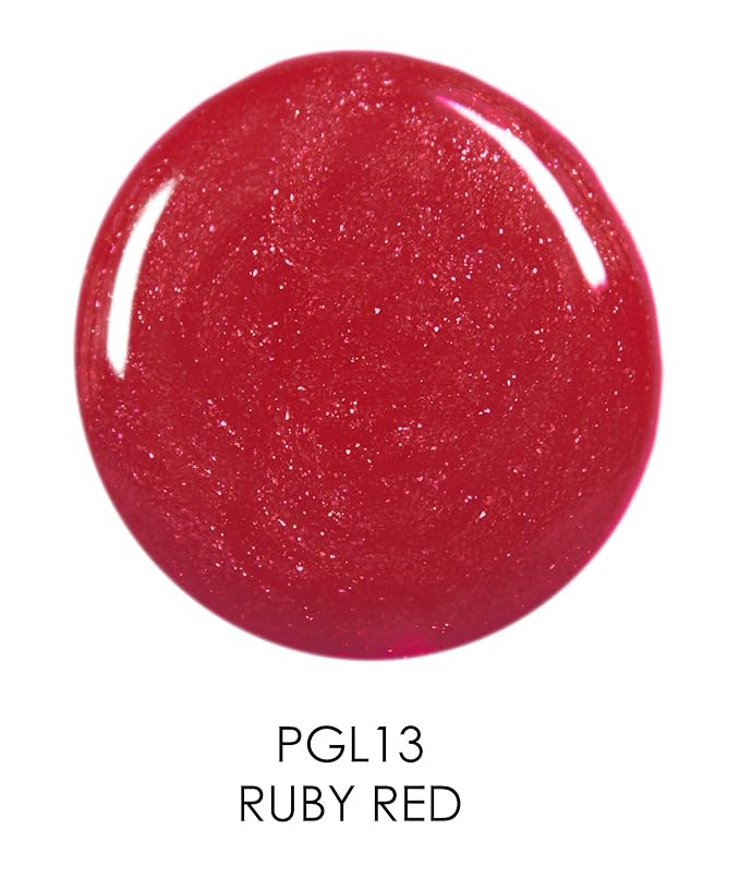 Palladio Lip Gloss, Non-Sticky Lip Gloss, Contains Vitamin E and Aloe, Offers Intense Color and Moisturization, Minimizes Lip Wrinkles, Softens Lips with Beautiful Shiny Finish, Ruby Red