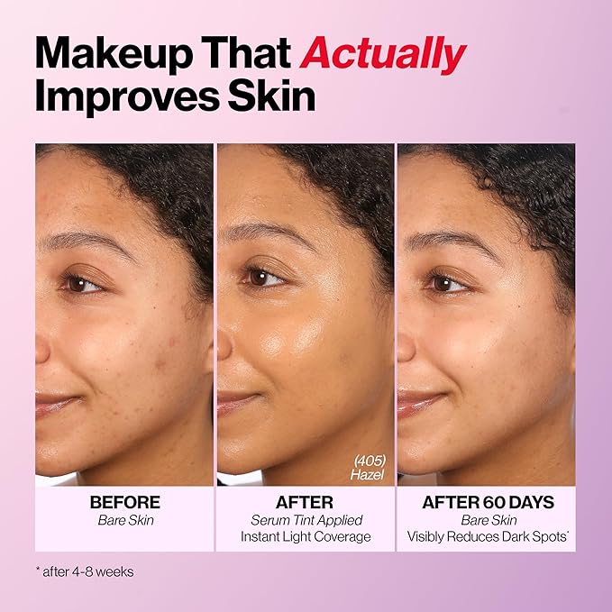 Revlon Illuminance Tinted Serum, Triple Hyaluronic Acid, Evens Out Skin Tone Over Time and Hydrates All Day, SPF 15, 505 Rich Sand, 0.94 fl oz.