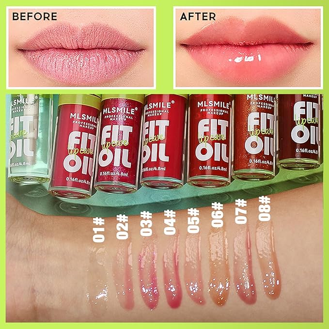 4 Colors Lip Oil Lip Glaze, Big Brush Lip