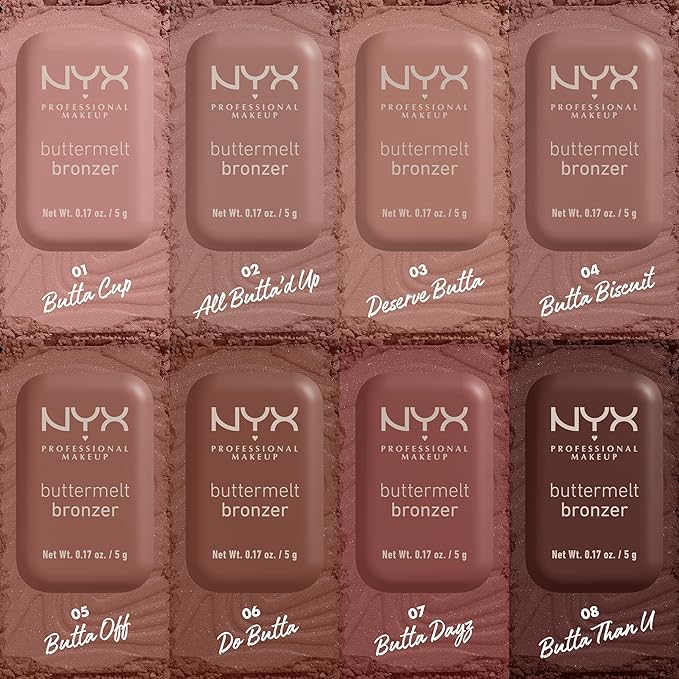 NYX PROFESSIONAL MAKEUP Matte Buttermelt Bronzer, Longwear Face Deserve Butta