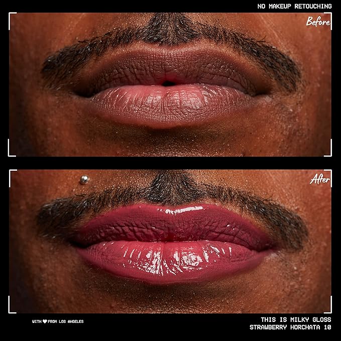 NYX PROFESSIONAL MAKEUP This Is Milky Gloss, Lip Gloss with 12 Hour Hydration, Vegan - Strawberry Horchata (Mauve Pink)