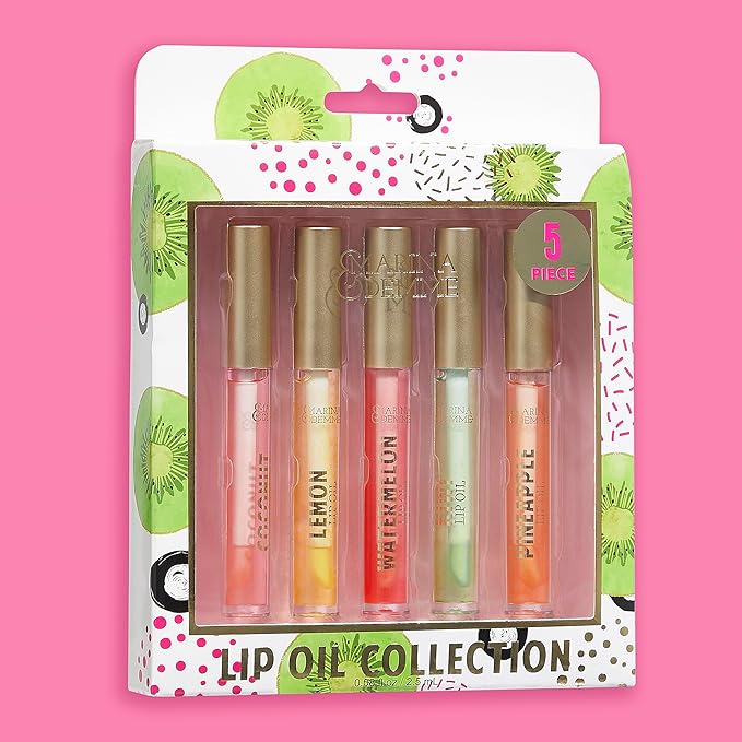 Marina and Demme 5 Piece Tropical Lip Oil Glosses