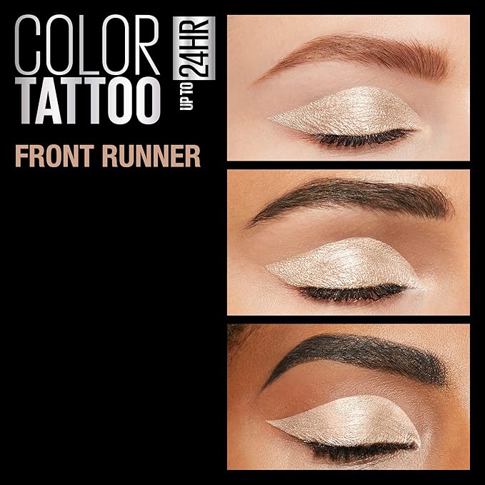 Maybelline New York Color Tattoo 24 Hour Longwear Cream Eyeshadow Makeup, Front Runner, 1 Count