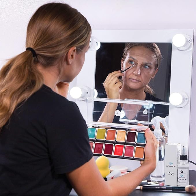 12-Color Complexion Alcohol-Activated Palette, Professional Quick Drying Waterproof