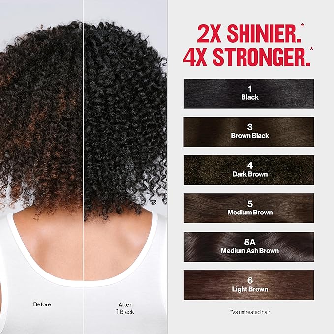 Revlon ColorSilk Tone + Gloss + Care Demi Permanent Hair Color, Dye Kit with Leave-In Scalp and Haircare Serum, 2x Shinier, 4x Stronger, 6 Light Brown, 4.5 fl oz