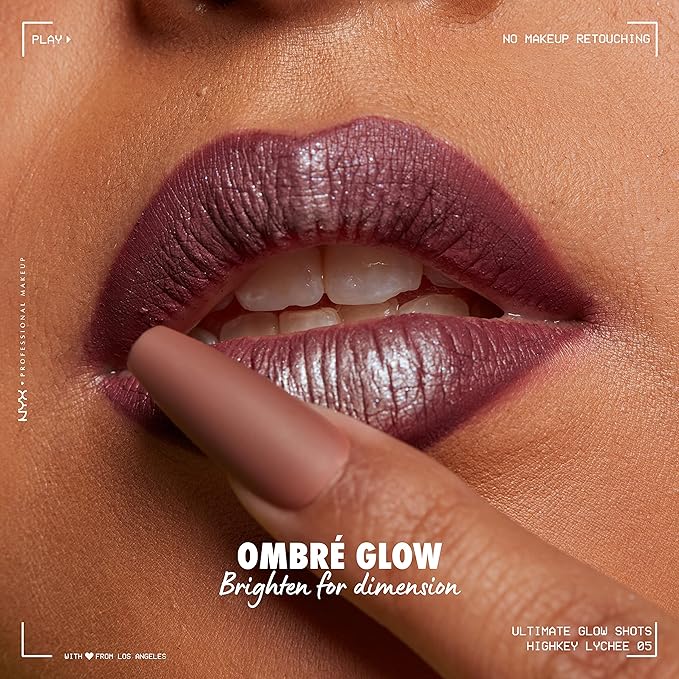 NYX PROFESSIONAL MAKEUP Ultimate Glow Shots, Liquid Eyeshadow, Long-Lasting Shimmer Eye Shadow with Vitamin C - Highkey Lychee