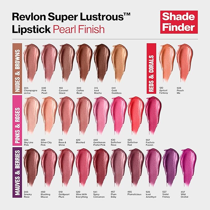 Revlon Super Lustrous Lipstick, Creamy Formula For Soft, Fuller-Looking Lips, Moisturized Feel, Iced Amethyst (625), 0.15 oz
