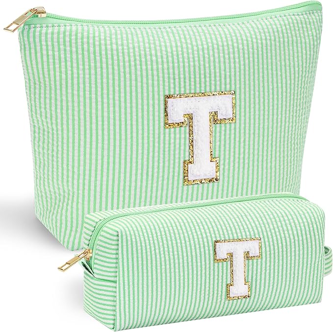 Yoolife initial makeup bag for