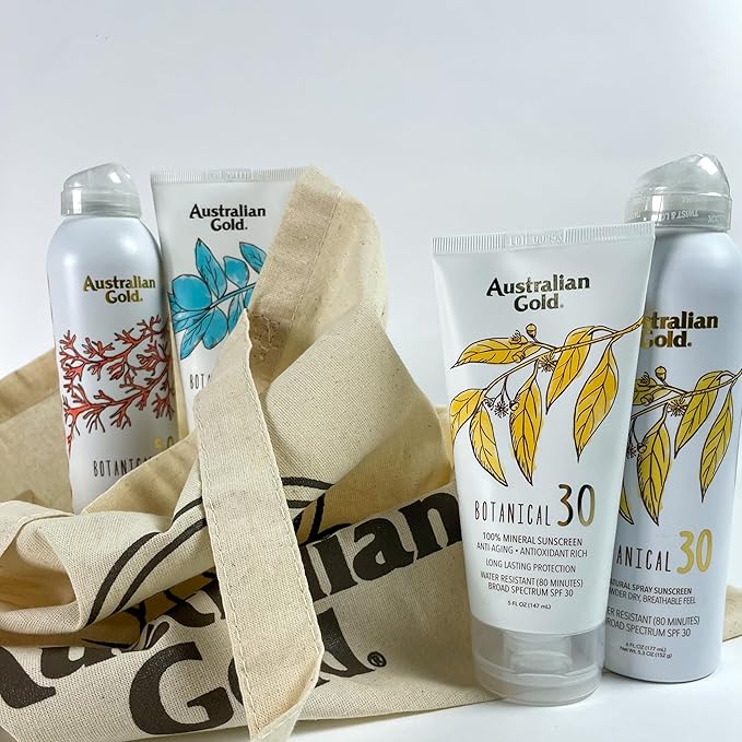 Australian Gold Botanical SPF 30 Mineral Sunscreen Lotion, Non-Chemical Sunblock with Titanium Dioxide & Zinc Oxide, Native-Australian Ingredients, Water-Resistant, Citrus Oasis Fragrance, 5 Oz