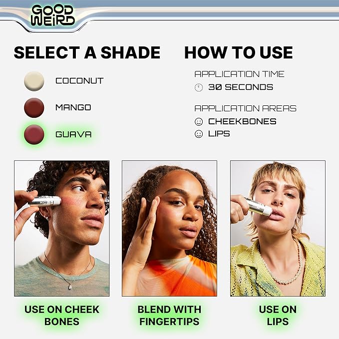 GOOD WEIRD Highlighter: Balmy Weather Blush Stick - (Dusty Rose) 15 oz