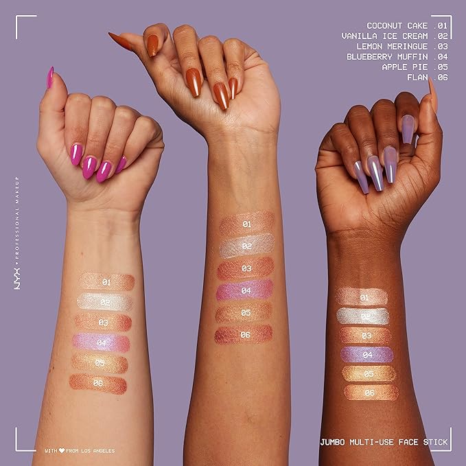 NYX PROFESSIONAL MAKEUP, Jumbo Multi-Use Face Highlighter Stick Blueberry Muffin