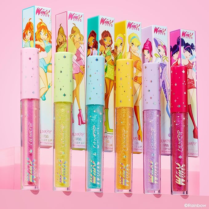 ColourPop Winx Club Ultra Glossy Lip Gloss - Hydrating, Sheer Orange Lip Gloss for Juicy, Fuller-Looking Lips - Formulated with Jojoba Oil to Moisturize & Nourish - Stella (0.11 oz)